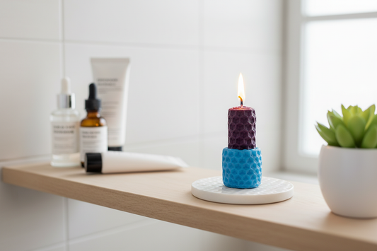 Small bathroom candle
