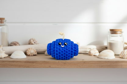 Blue candle coastal theme